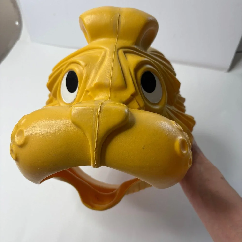 Vintage 70s Fesco Circus Lion Head Trash Can *Lid Only* Whimsical Decor Kid Core